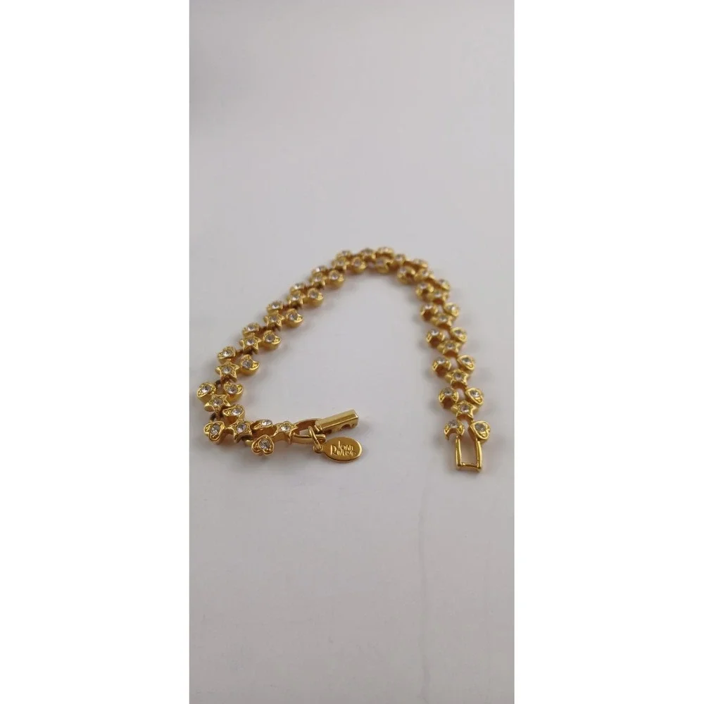 RARE MINT Signed Joan Rivers Celestial Heart & Stars Brilliant Crystal Bracelet
